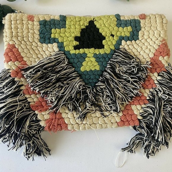 Cleobella Domino Tassel Clutch Purse Bag - Picture 3 of 8